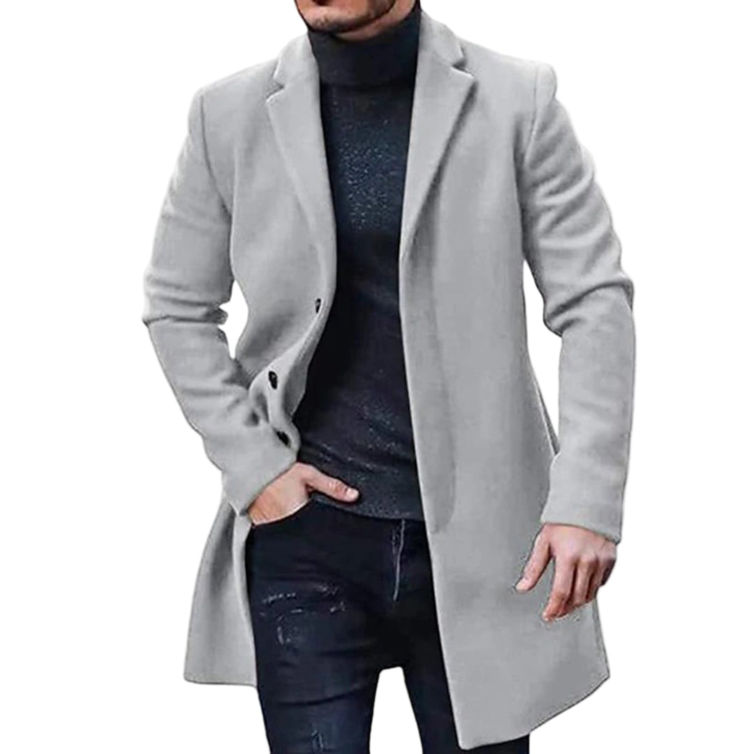 Stilig grå herre vinterjakke for menn. Varm, komfortabel og perfekt for casual hverdagsbruk. Yttertøy av høy kvalitet.
