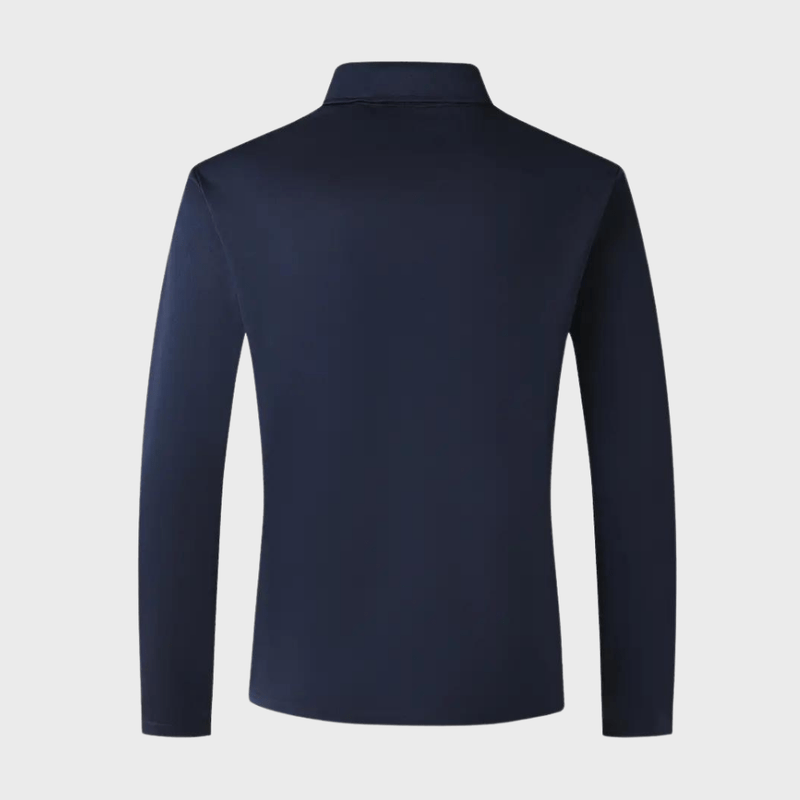 Vår/høst langermet t-skjorte for menn, komfortabel og stilig hverdagstopp i myk polyester.