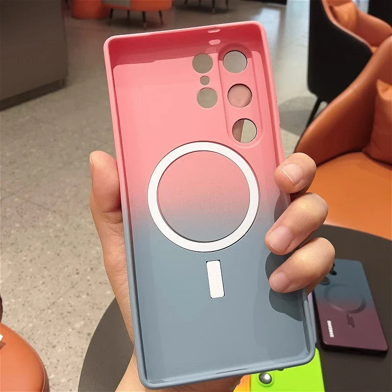 Slitesterkt silikondeksel til Samsung Galaxy. Støtsikkert og fargerikt design med elegant gradientmønster.