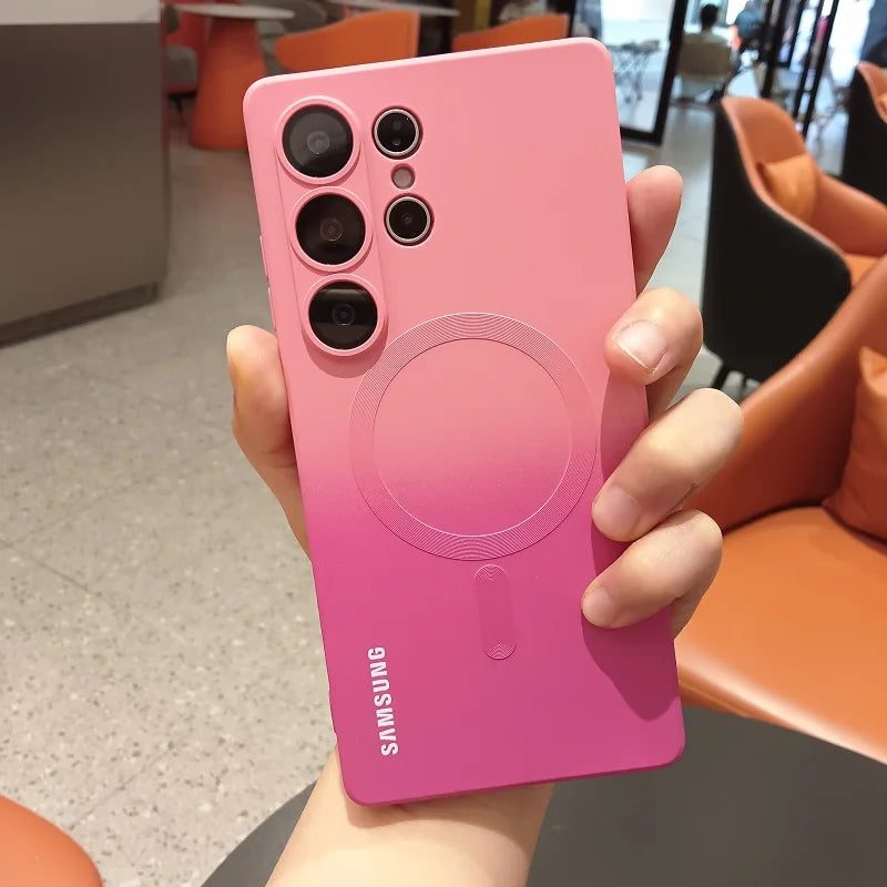 Mobilbeskyttelse med stil: Fargerikt gradient deksel til Samsung Galaxy. Silikondekselet er trendy og robust.