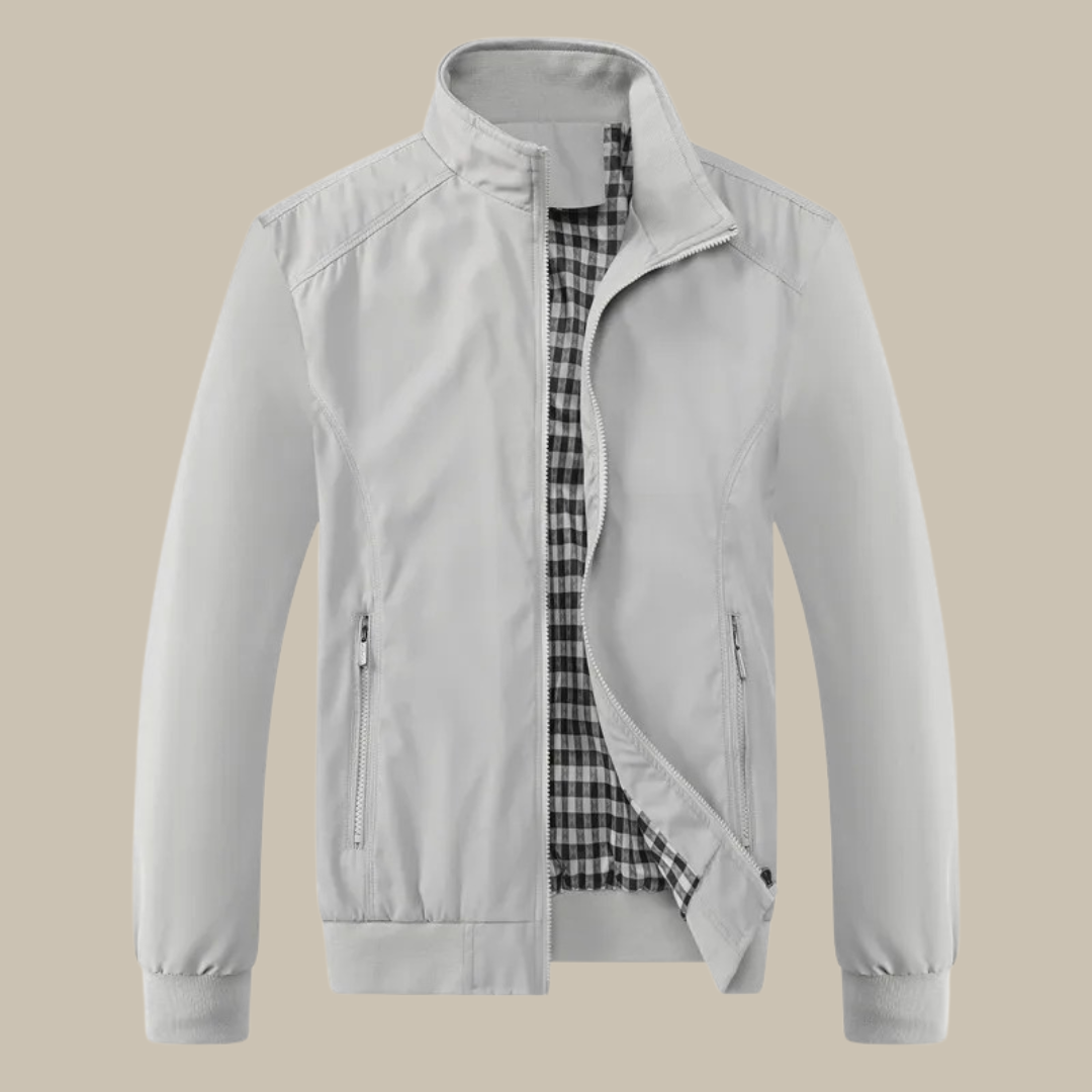 Ny vindjakke for menn, pustende lettvekt polyester jakke. Ideell sommerjakke og stilig ytterplagg.