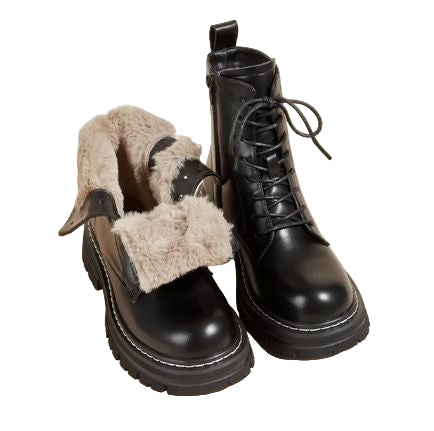 Stilige dame vinterstøvler med anti-skli såle, vanntette for varme og komfort i snø og by.