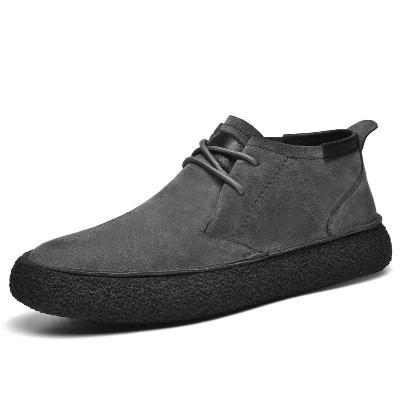 Svarte herre mid-top loafers med snøring. Allsidige og stilige herresko for enhver anledning.