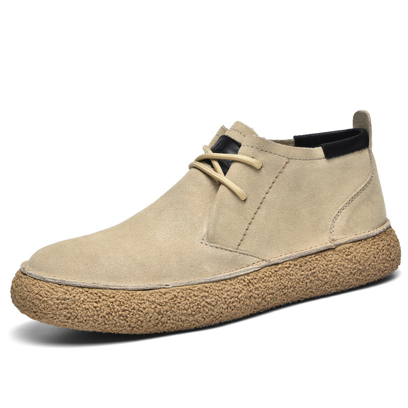 Casual herre mid-top loafers med snøring; ideelle som komfortable hverdagssko for byvandring.