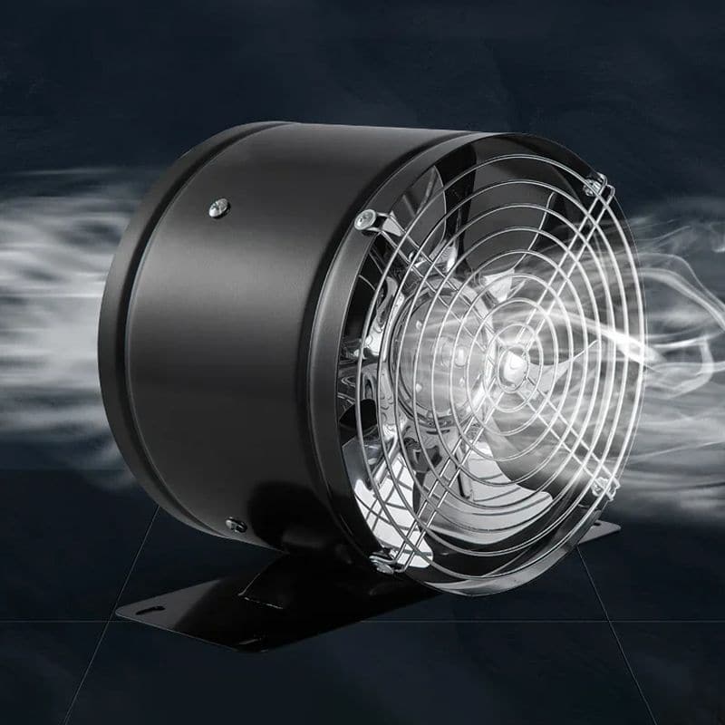 Detaljbilde av stillegående ventilasjonsvifte for optimal luftsirkulasjon i hjemmet. For frisk luft.