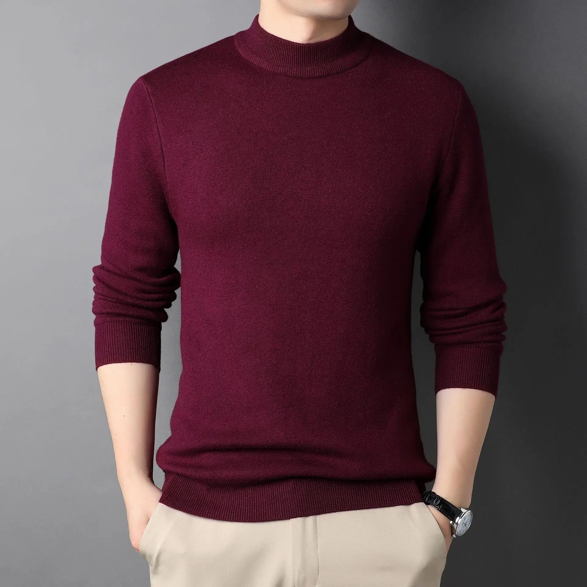 Elegant herre halvpolo genser, perfekt for casual og formelle antrekk. Stilren og slimfit design.