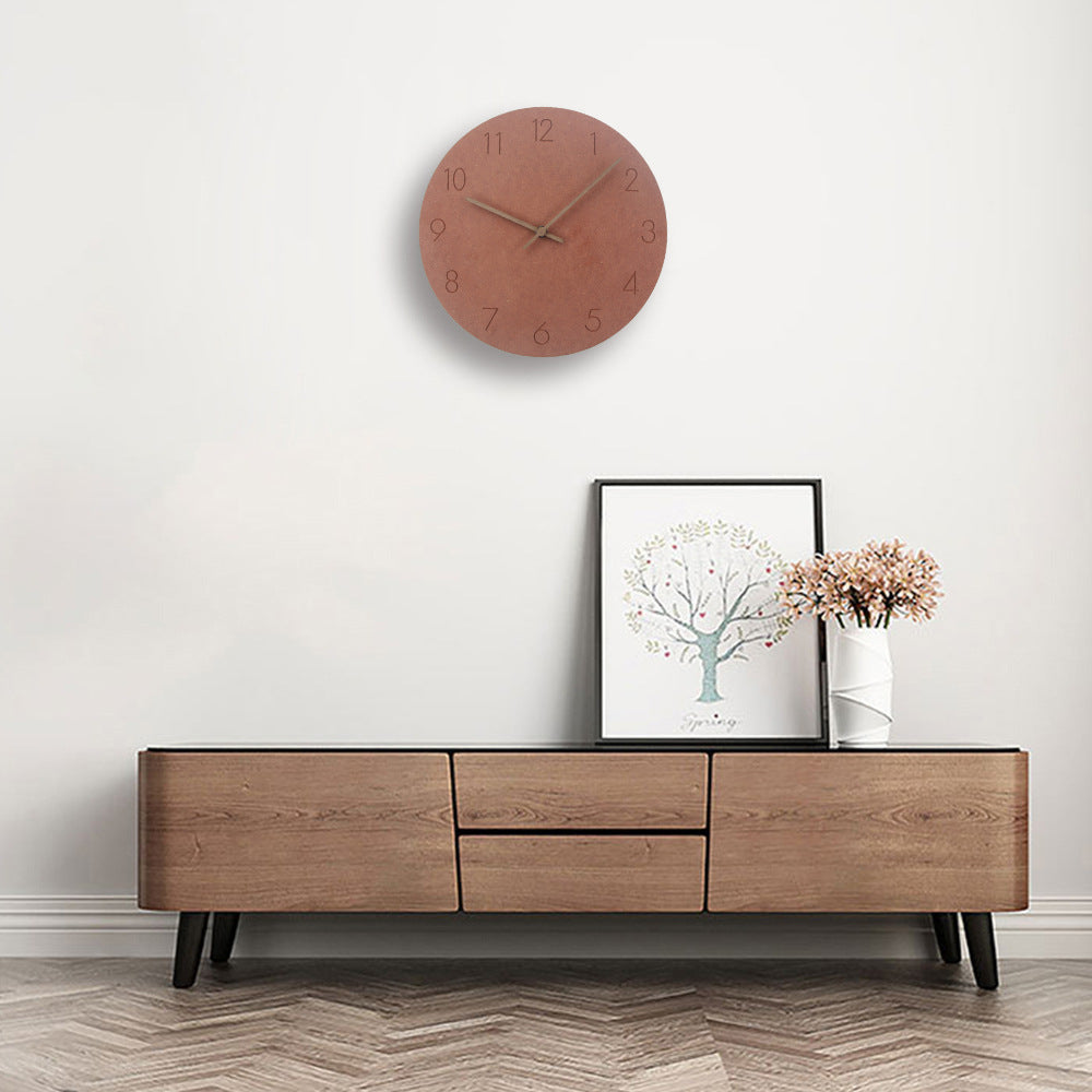 Dekorativ moderne veggklokke. Minimalistisk og stilren for hjem, kontor eller stue. Stille klokke for alle rom.