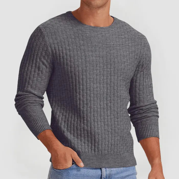 Elegant strikket genser for kvinner, perfekt for fest og hverdagsmote. Komfortabel ullblanding rundhals.