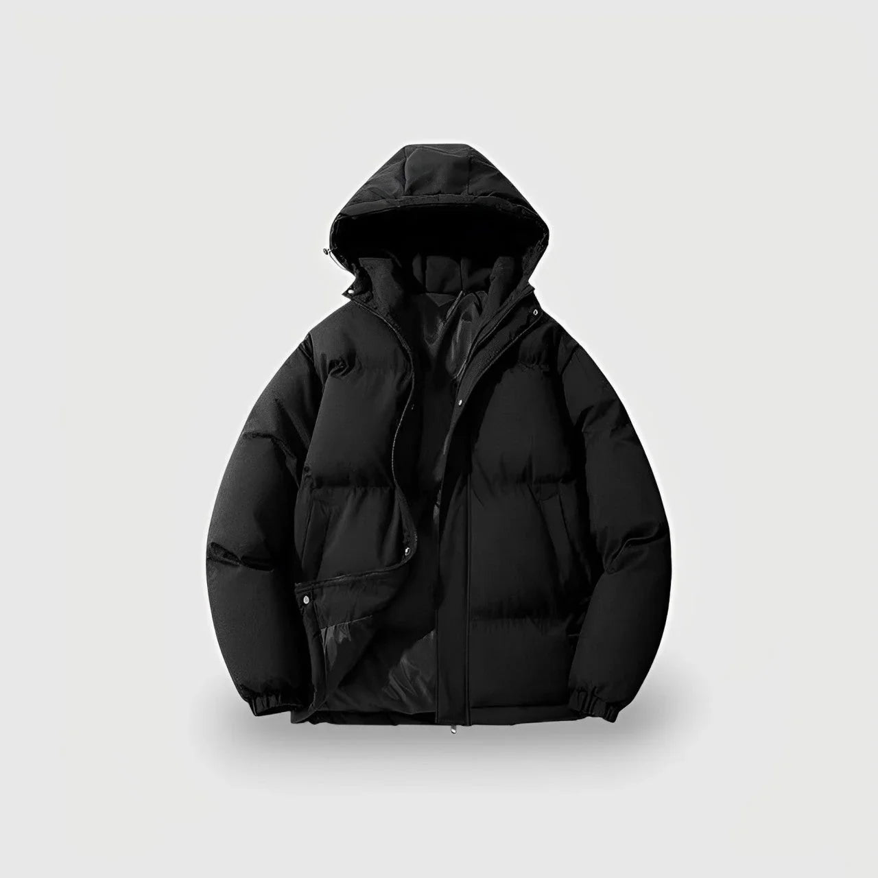 Blå kvinners vinterparka, en varm og polstret jakke for kaldt vær. Trendy yttertøy dame for komfort.