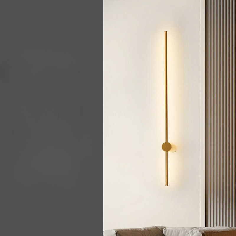 Dimbar svart LED vegglampe, gir mykt og moderne lys til soverom eller lesekrok.