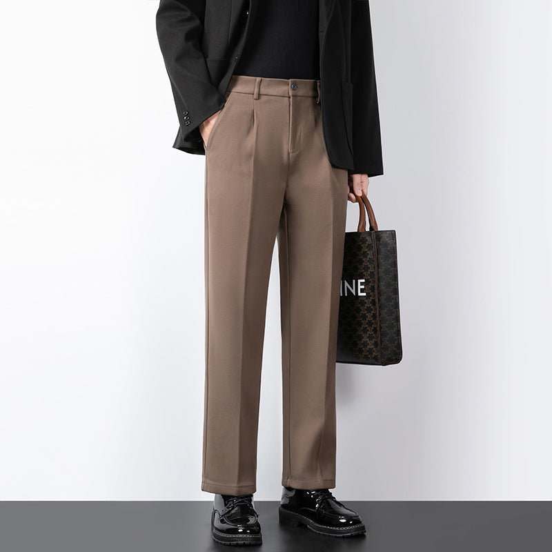 Tidløse minimalistiske slim fit herrebukser, formelle og stilige, en essensiell del av moderne herremote, allsidig bruk.
