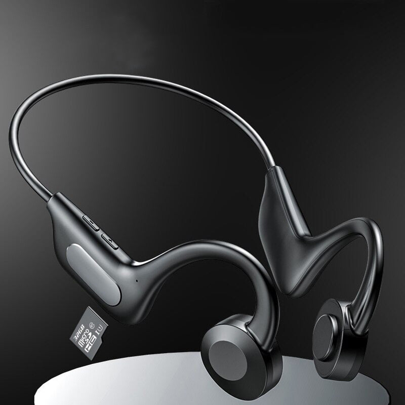 Trådløse beinledningshodetelefoner med Bluetooth, ideelle for trening, løping og sport; leverer klar musikk.
