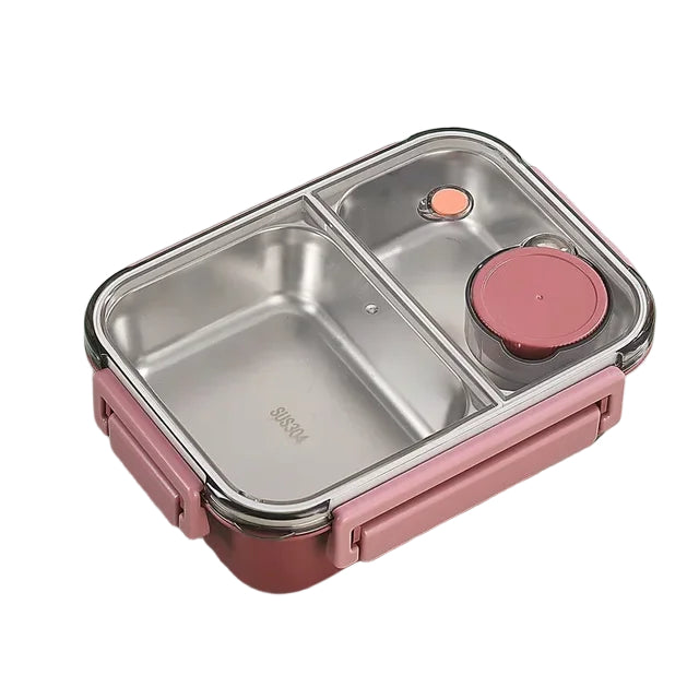 Lekkasjesikker matboks i rustfritt stål for voksne, ideell som termo lunsjboks for meal prep, kontor, reise, piknik.