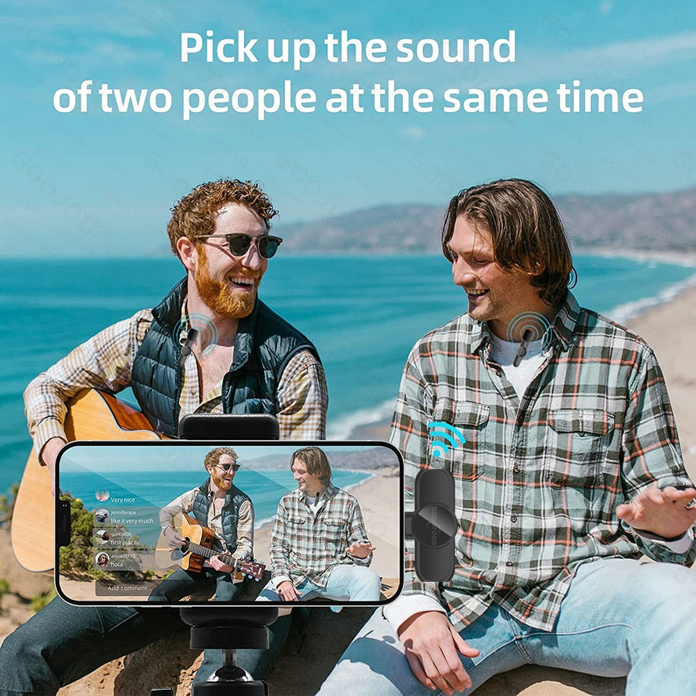 Allsidig trådløs mikrofon for mobiltelefoner, perfekt for lydopptak til alle dine kreative prosjekter.