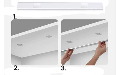 Oppladbar trådløs LED lampe; perfekt som skaplys, ganglys og nattlys med bevegelsessensor.