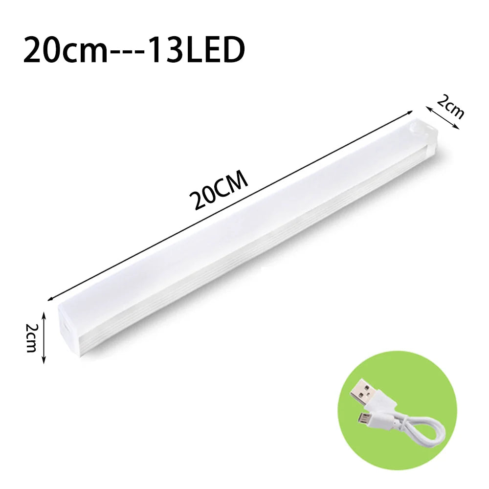 LED-lampe med bevegelsessensor for smart-hjem. Trådløs, oppladbar. Perfekt for skap, gang og trappebelysning.