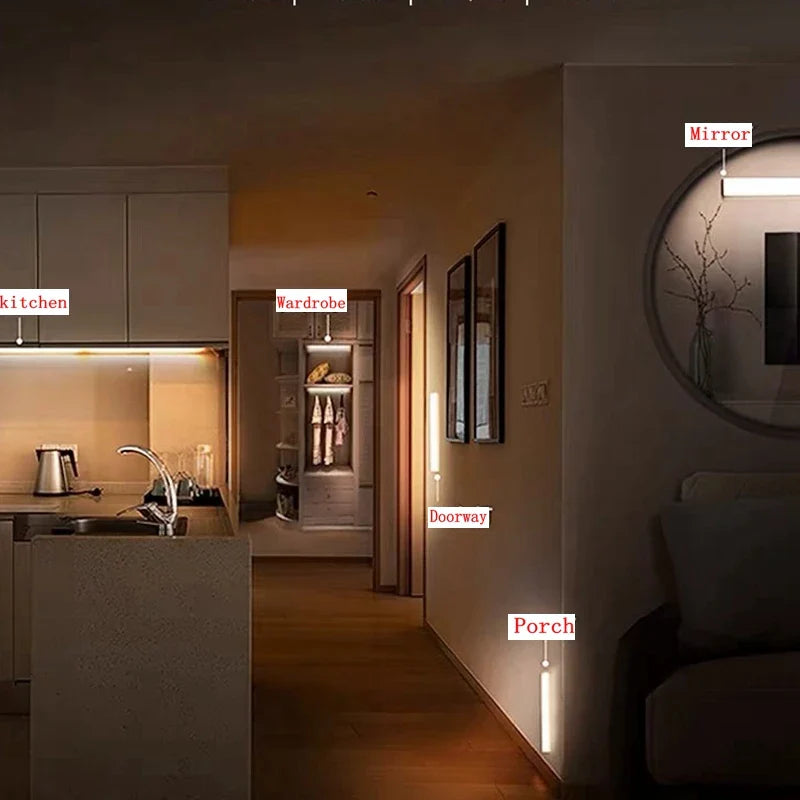 Smart trådløs LED-lampe med bevegelsessensor. Perfekt som kjøkkenlys, skaplys og nattlys i hjemmet.