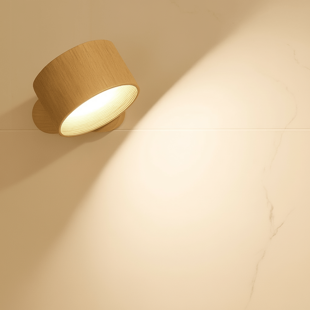 Elegant nordisk vegglampe med trådløs fjernkontroll. Skap koselig stemning i hjemmet med LED lys.