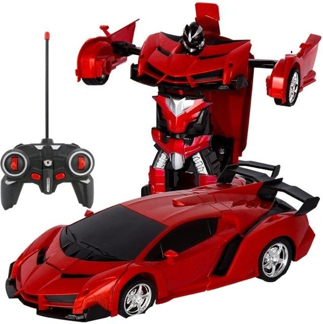 Barn leker med interaktiv fjernkontroll transformer bil robot leke.