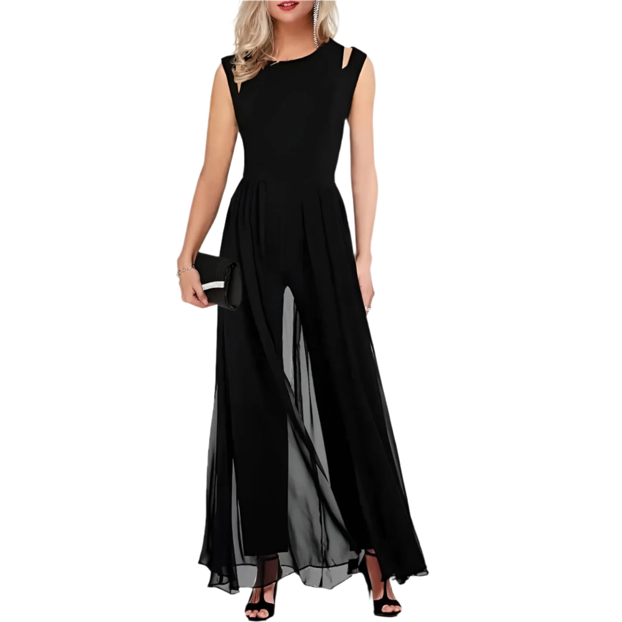 Trendy kvinner jumpsuit i mykt stoff, perfekt for en komfortabel og elegant hverdagsstil.