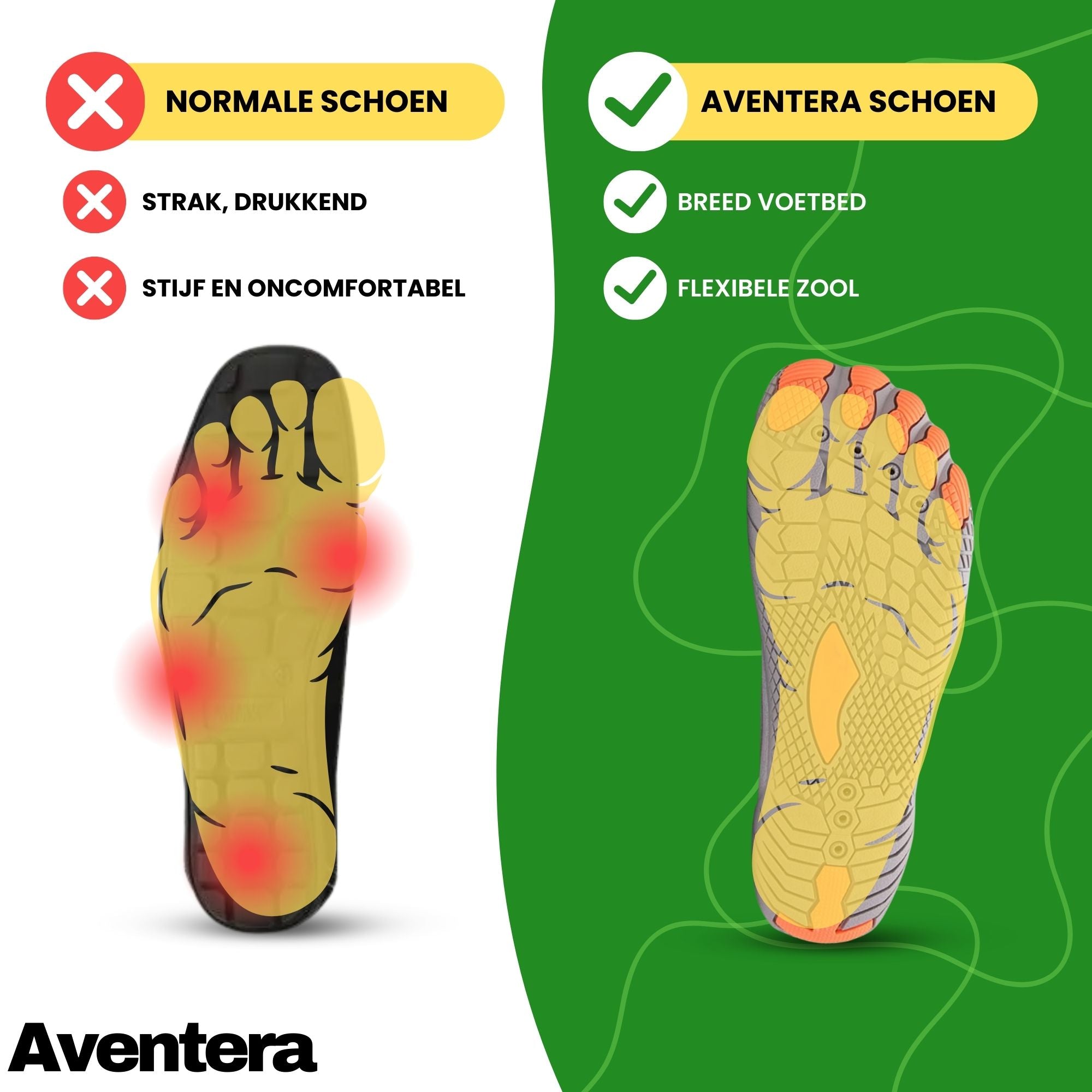 Ergonomiske barfotsko til menn, støtter naturlig fotbevegelse, lette og pustende for optimal komfort.