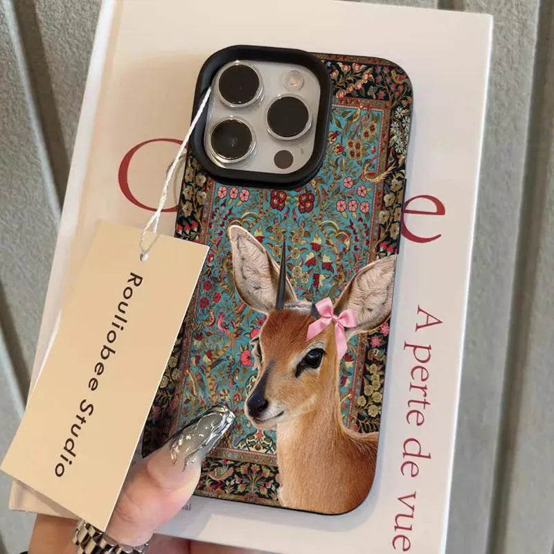 Unik blomster telefonveske for iPhone, elegant beskyttelse.