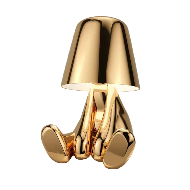 Unik bordlampe for koselig stemning. Moderne LED-lampe for interiørdesign og hjemmeinnredning.