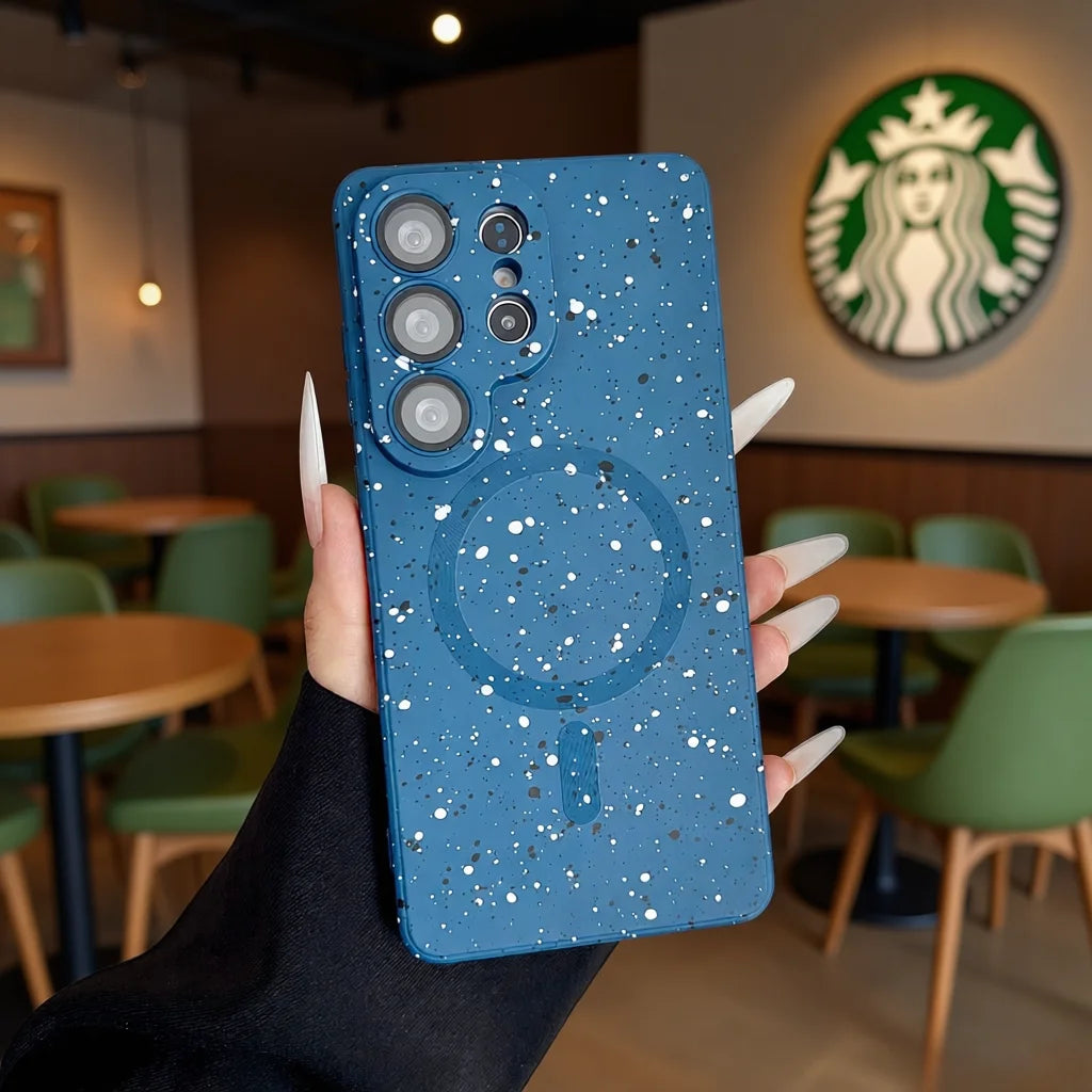 Trendy grafitti-design telefondeksel for Samsung Galaxy, med fullstendig beskyttelse.