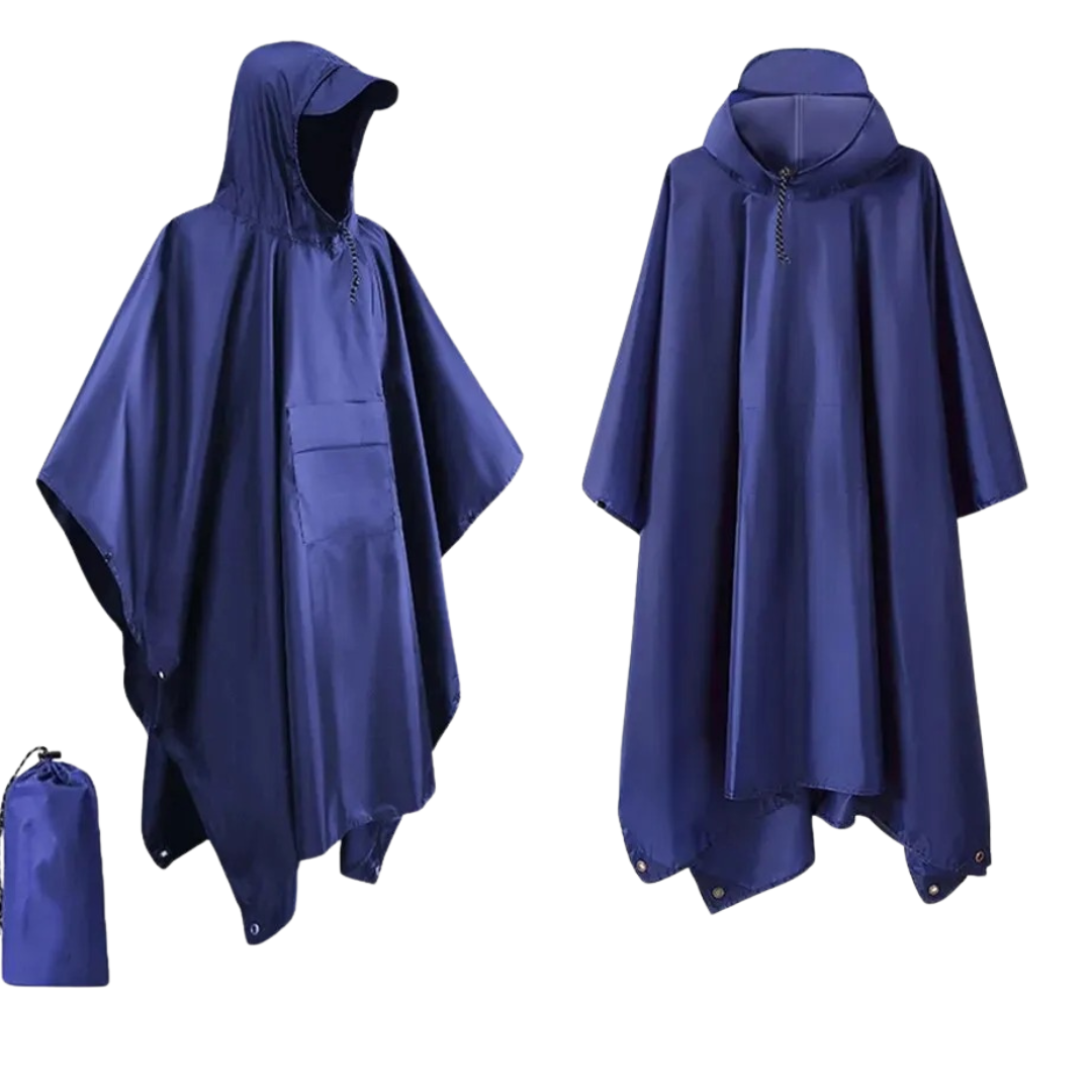 Unisex 3-i-1 regnponcho for turer, lettvekt, vanntett regnbeskyttelse. Ideell turbeskyttelse og turutstyr.