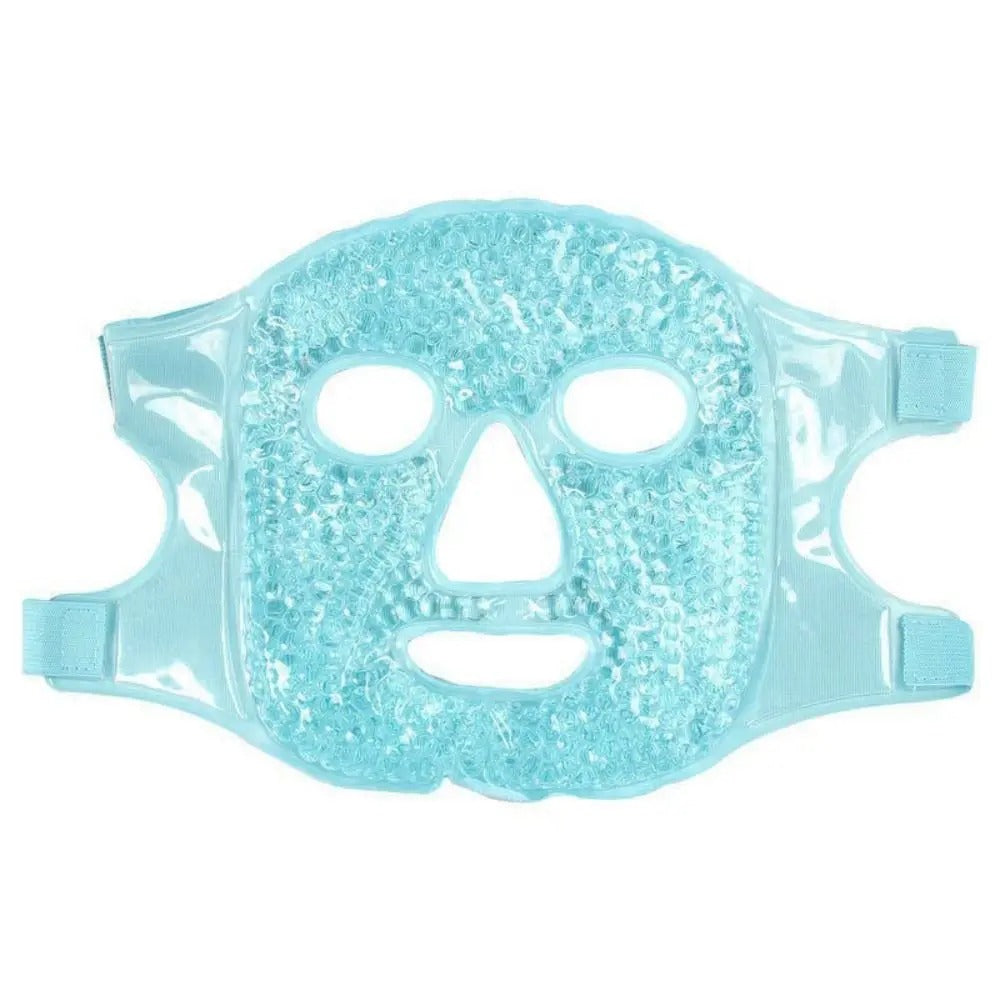 Unisex ansiktsmaske for kulde- og varmebehandling. Lindrer hevelser, hodepine, stress. Gjenbrukbar for hudpleie og avslapning.