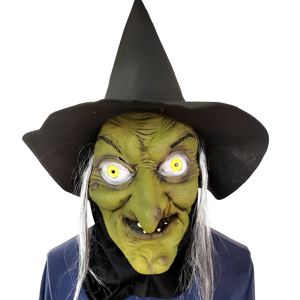 Detaljert gummi ansiktsmaske for cosplay-entusiaster og teater.