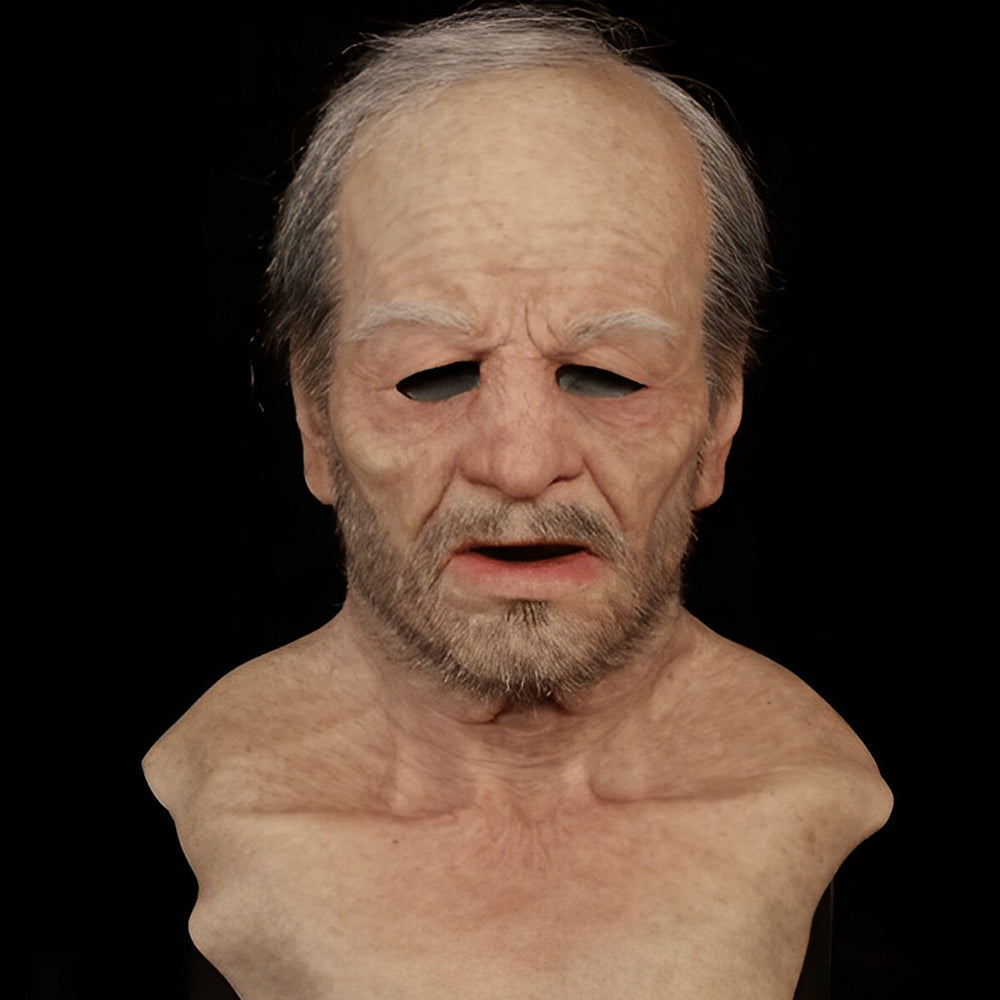 Detaljert karaktermaske for cosplay, teater og maskerade.