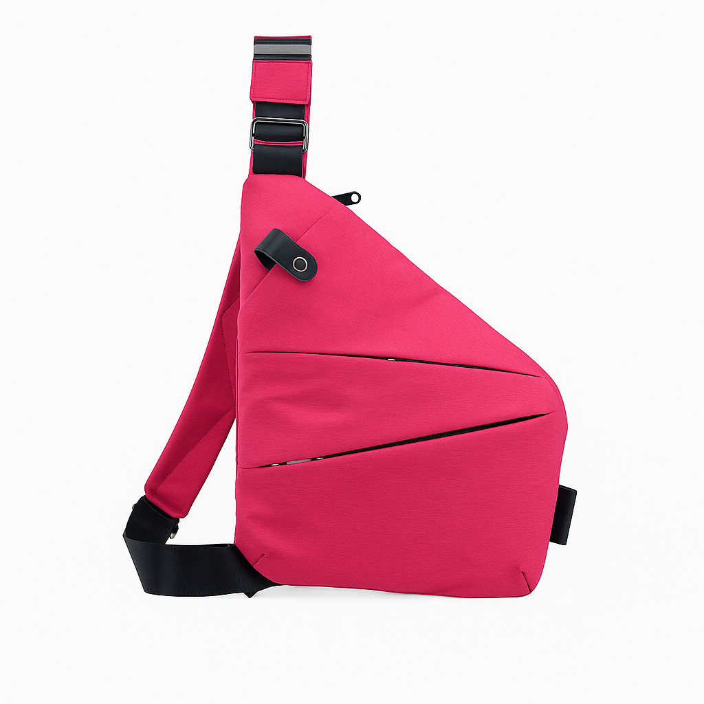 Vanntett crossbody veske for unisex, med skjulte glidelåser. Ideell for trygg reise og utendørsaktiviteter.