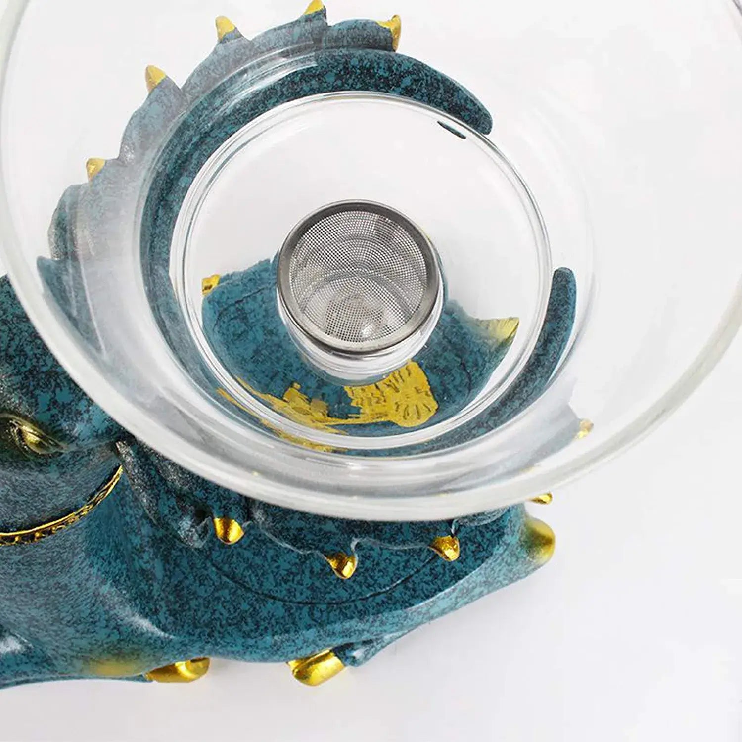 Unik tekanne for teelskeren: Automatisk teinfuser i glass med elegant hjortedesign, praktisk og vakker.