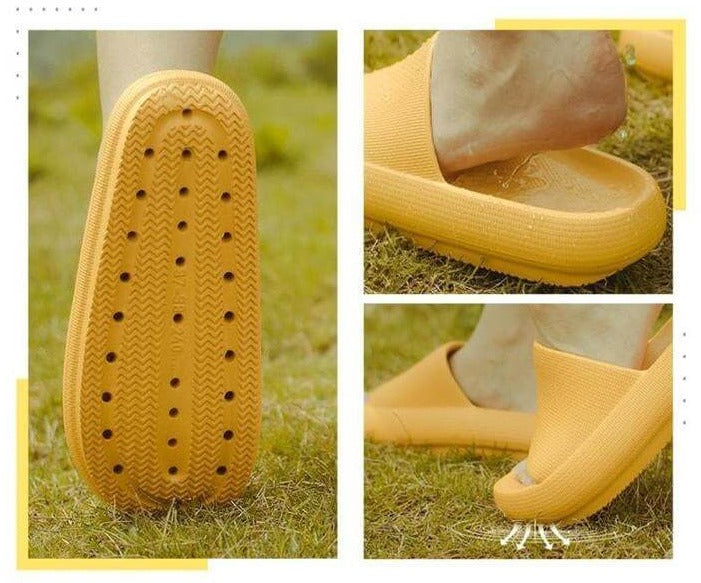 Unisex Sandalen in orange, schnelltrocknend, rutschfest, dicke Sohle für Badespaß