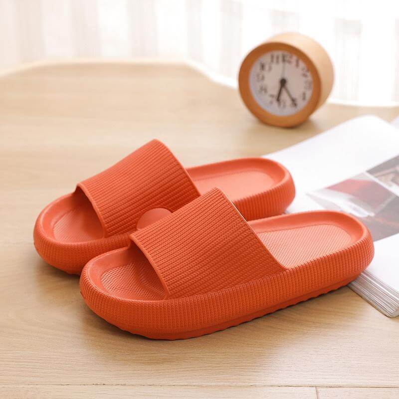 Weiße Unisex Badesandalen, dicke Sohle für Dämpfung, schnelltrocknend