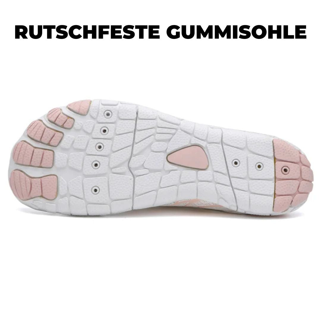 Komfortabel unisex barfotsko med bred tåboks for naturlig fotspredning og optimal komfort.