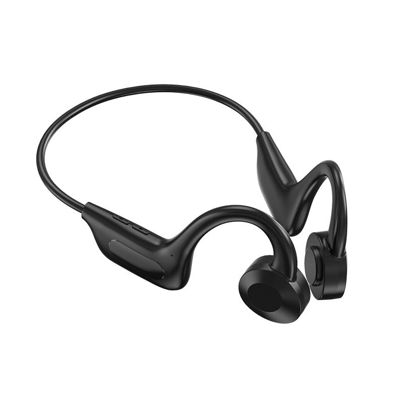 Trådløse benledning hodetelefoner med volumkontrollknapper, brukervennlig design.