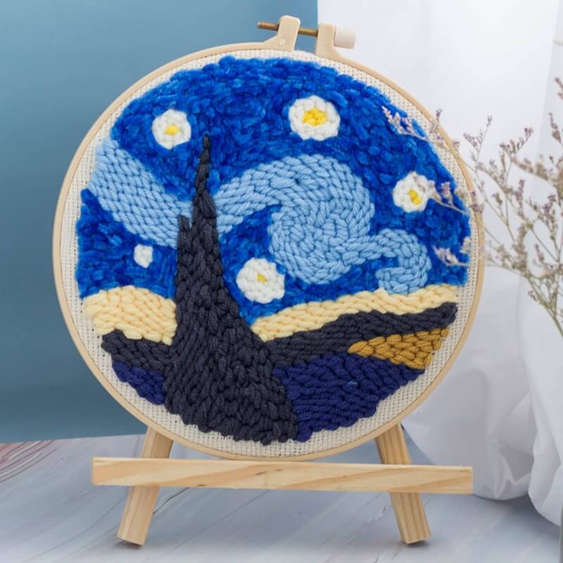 Enkel å bruke punch nål for nybegynnere. Ideell for å lære 3D-broderi og tekstilkunst hobby.