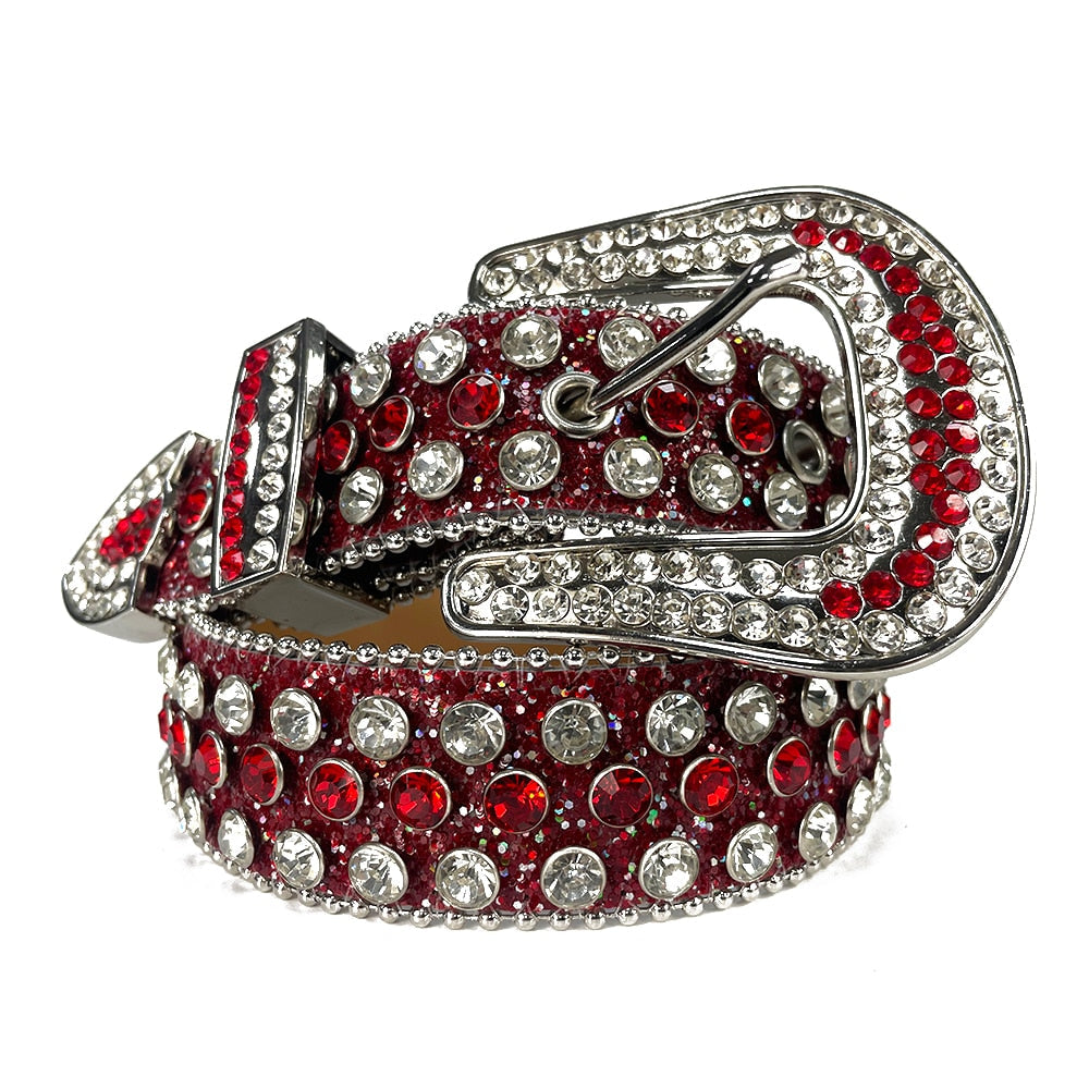 Elegant rhinestonebelte, unisex, som glitrer til hverdag og festantrekk.