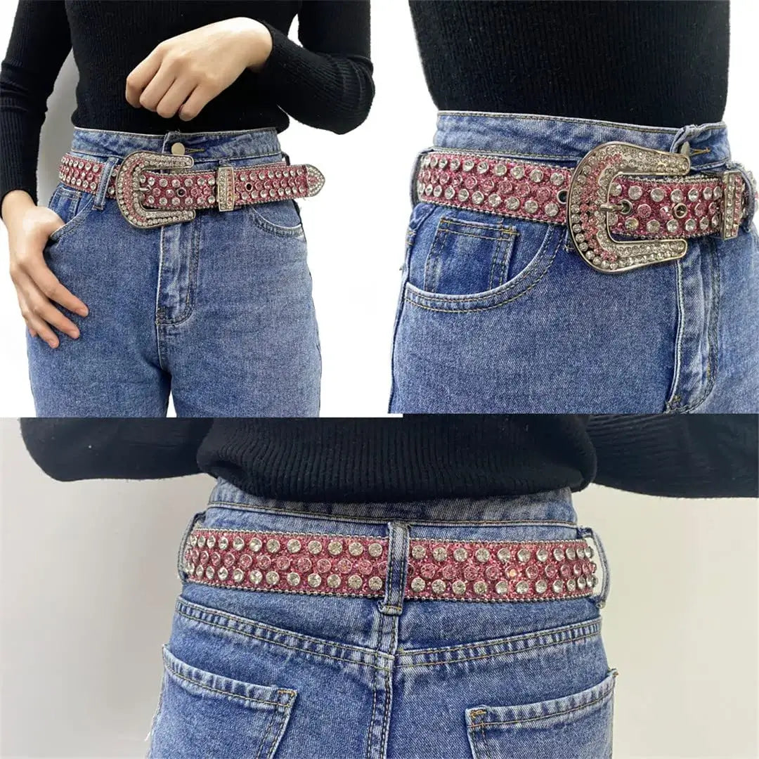 Mote unisex diamantbelte, perfekt for å fullføre ethvert festantrekk.