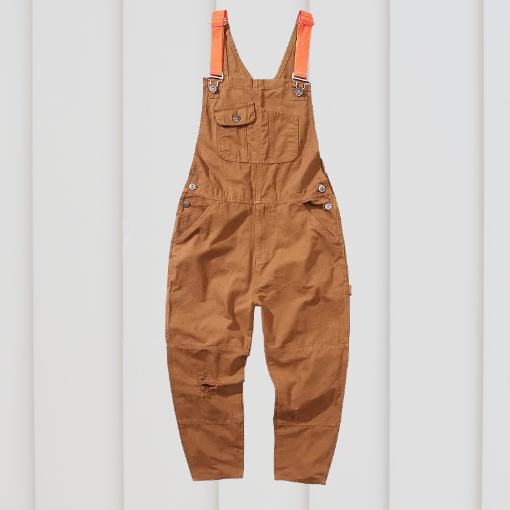 Unisex hage snekkerbukse i beige, komfortabel og slitesterk for hagearbeid og fritid, med praktiske lommer.