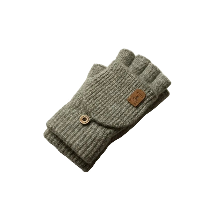 Unisex halvfingerhansker i strikket design med berøringsskjermfunksjon, ideelle for vinterbruk og utendørsaktiviteter.
