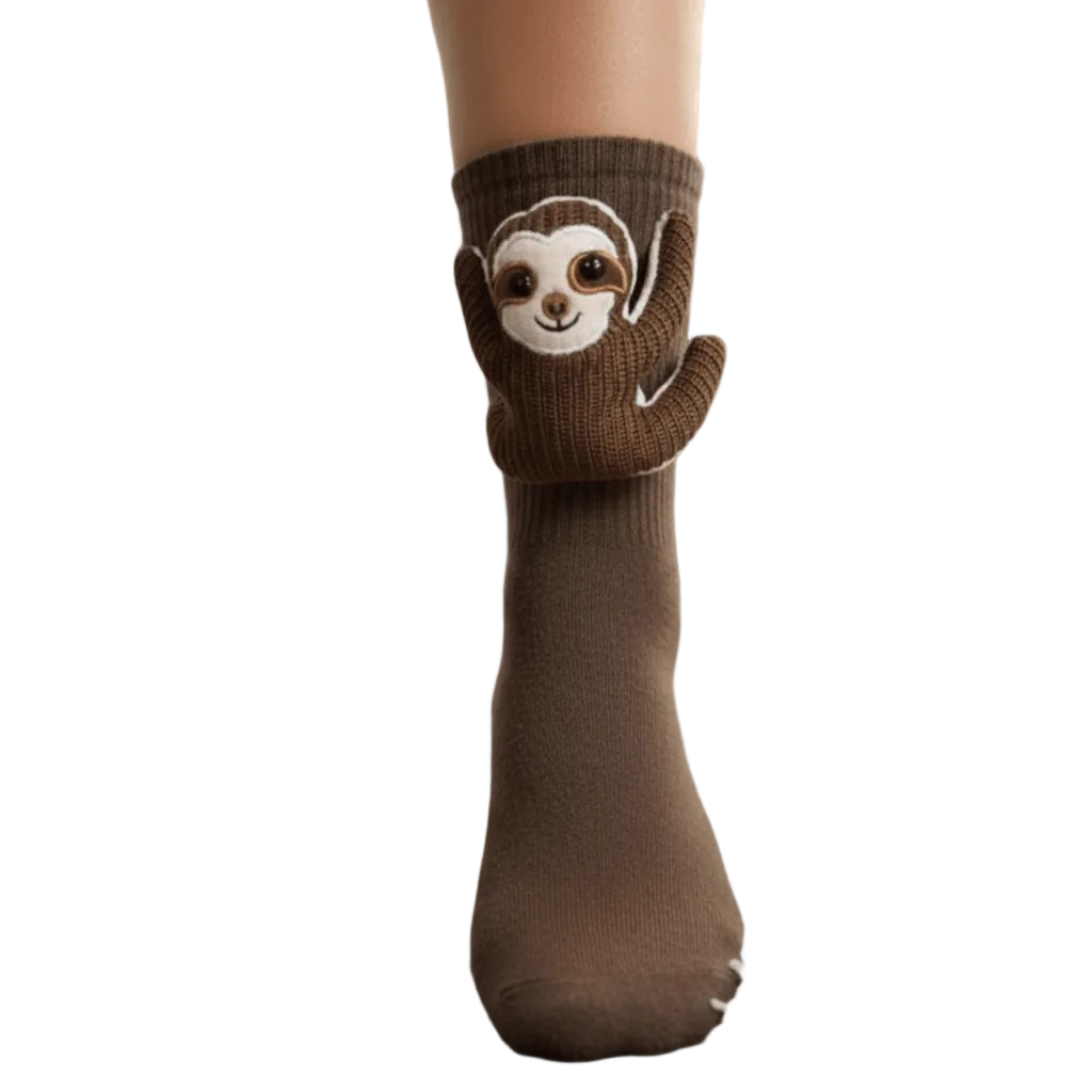Unisex hussokker med 3D-dyr. Leken og komfortabel stil for innendørs bruk.