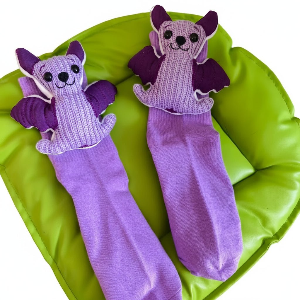 Myke hussokker med 3D-dyr. Unisex, koselige og varme for innendørs lek og komfort.