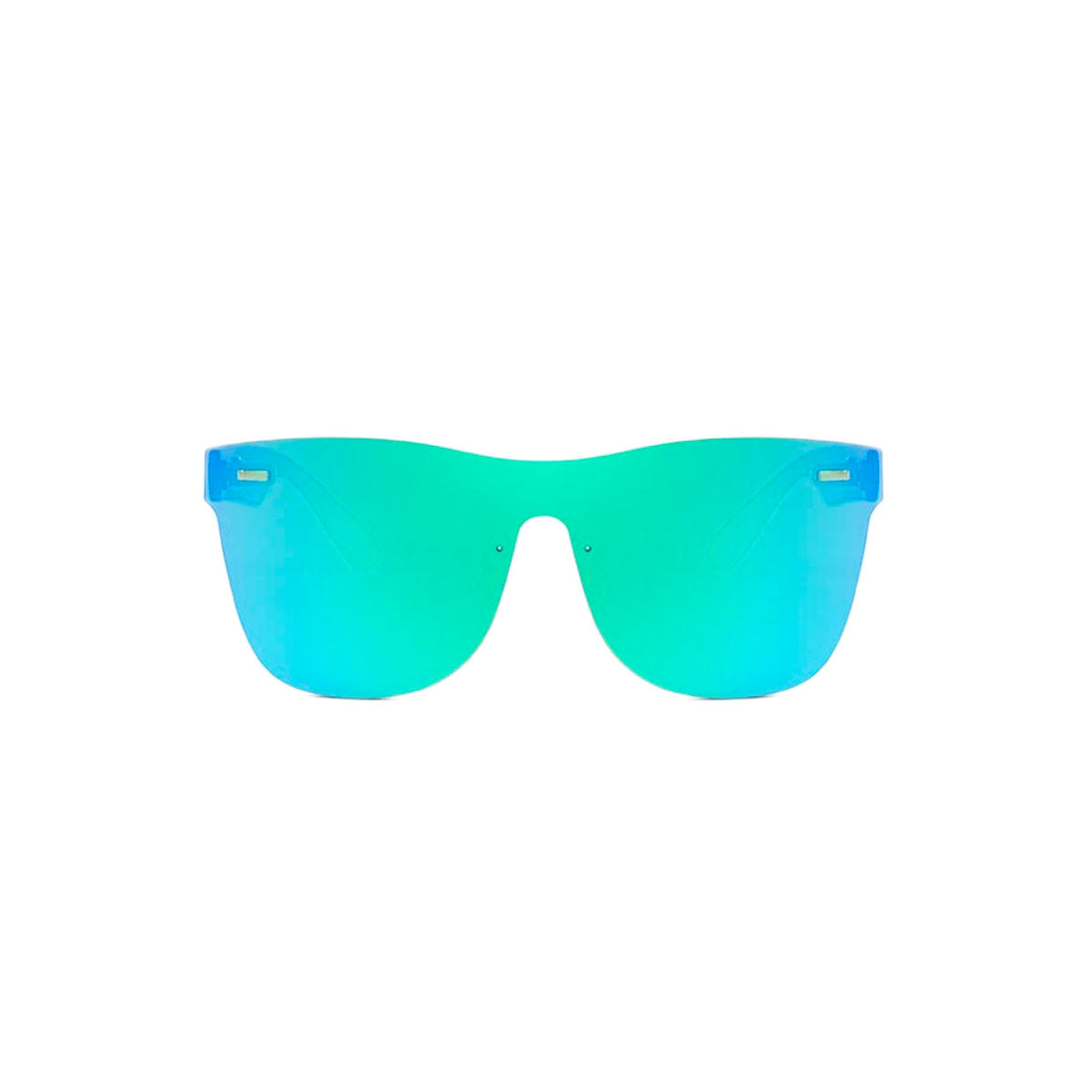 Unisex Infinity solbriller med fargede speilglasslinser og UV400 beskyttelse. Perfekt sommertilbehør.