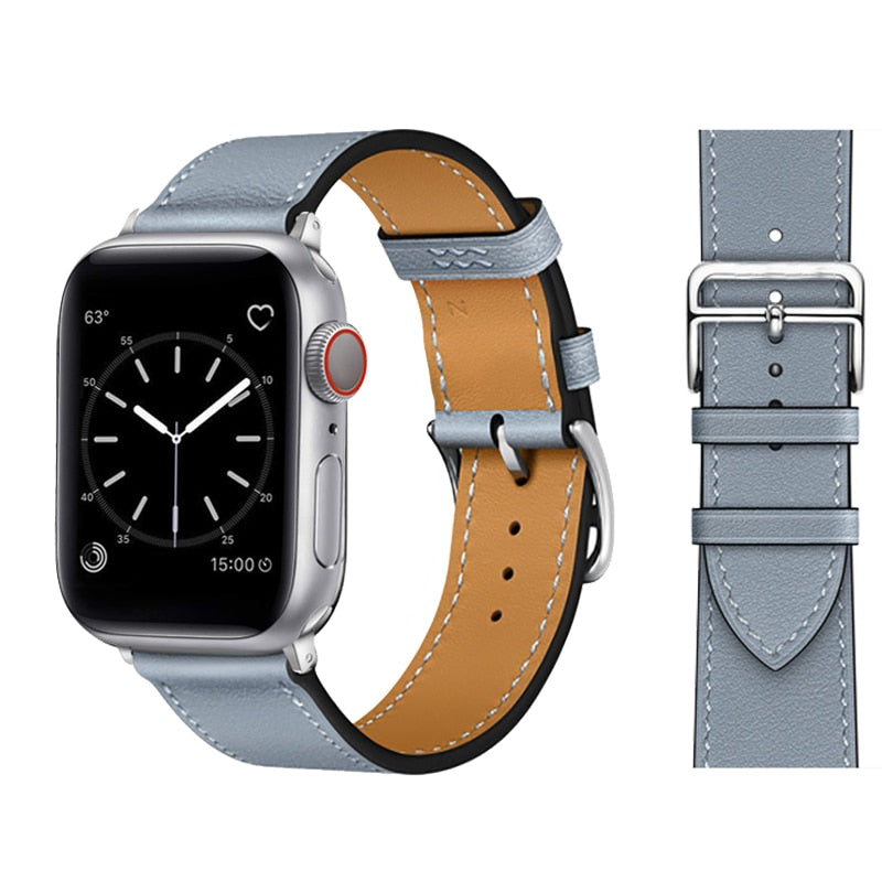 Unisex kunstlærarmbånd i flere farger, Apple Watch-kompatibelt, stilig tilbehør