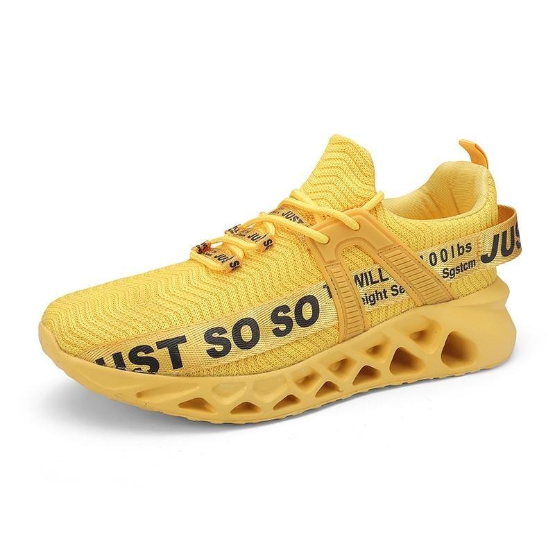 Unisex-Laufschuh, atmungsaktiv, stoßdämpfend, für Herren, buntes Laufsohlen-Design