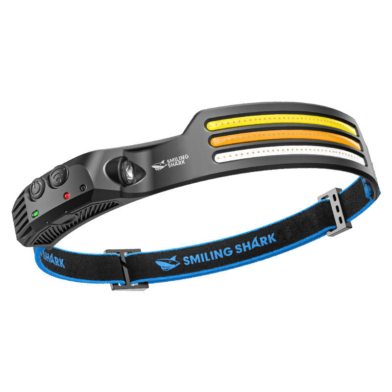 Kraftig LED arbeidslys hodelykt, unisex, med lang batterilevetid og USB-lading.