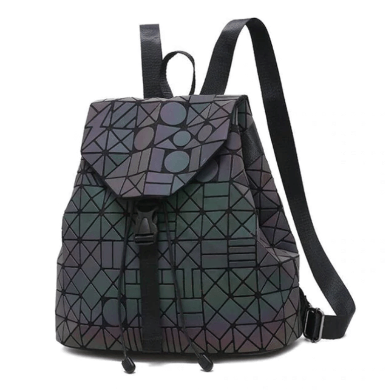 Den perfekte gave: Trendy unisex ryggsekk. Lysende geometrisk design, vanntett og funksjonell for alle.
